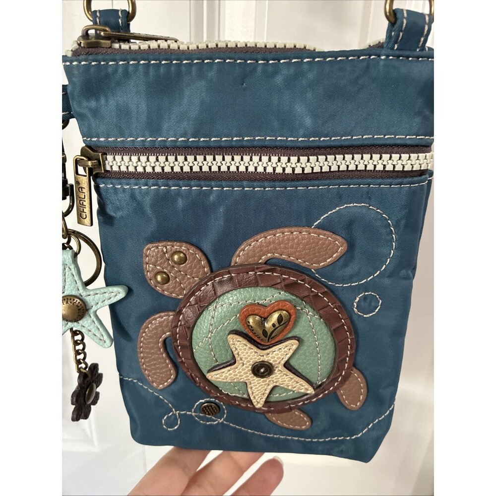 Chala Wallet Xbody 850 Crossbody Bag RFID Turtle Teal Green